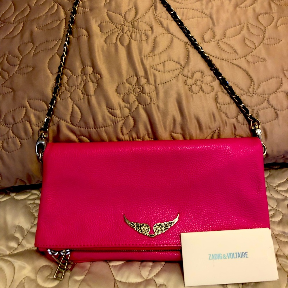 This is a nice leather pink bag very classy